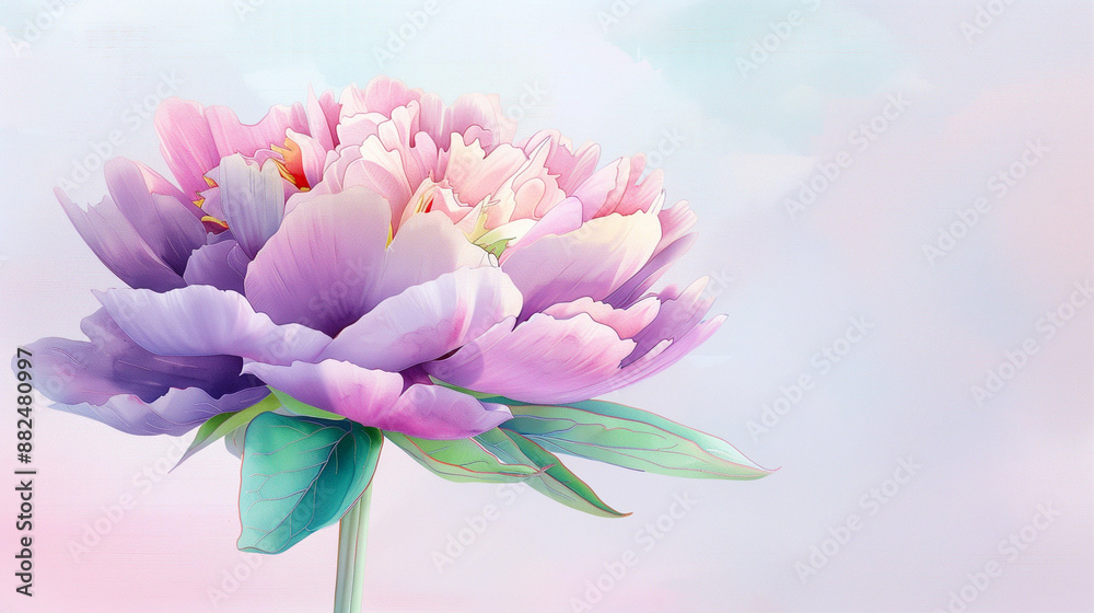 Obraz premium Beautiful Pastel Flower with Soft Color Petals. Capture Floral Nature with Colorful Bloom