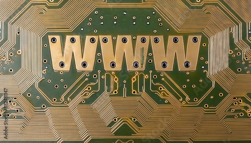 WWW Circuit Board Depicting Internet Technology photo