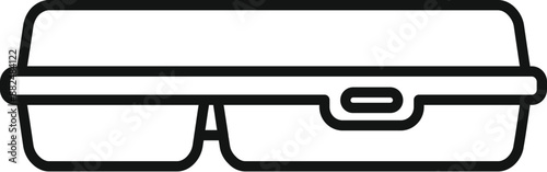 Simple line icon of a lunchbox, suitable for projects related to food, takeout, delivery, or meal preparation