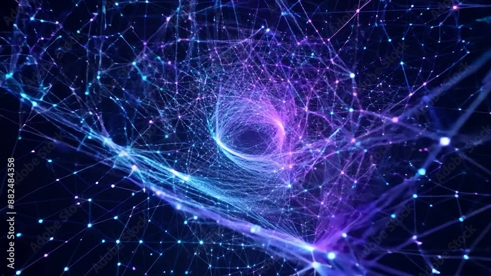 Complex network of lines and points is forming a digital brain symbolizing artificial intelligence and machine learning Complex network of lines and points is forming a digital brain symbolizing artificial intelligence and machine learning