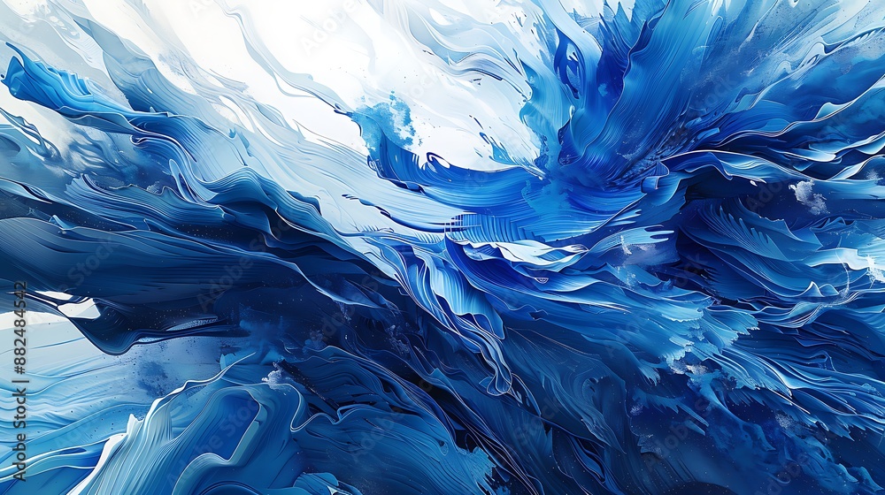 Striking Simplicity: Blue Diagonal Layers Striking Simplicity: Blue Diagonal Layers