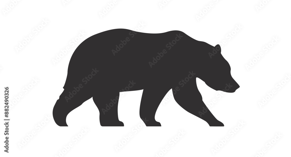 silhouette of the wild bear animal nature vector illustration silhouette of the wild bear animal nature vector illustration
