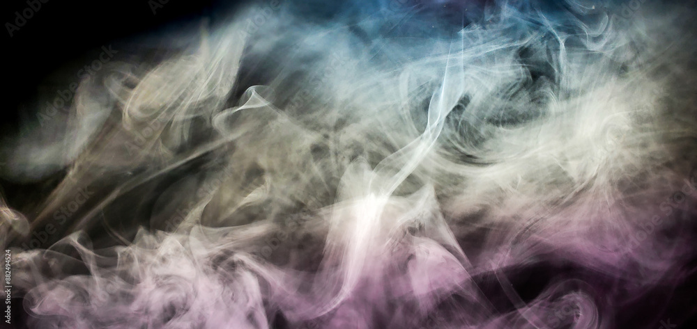 Fototapeta premium smoke on black background