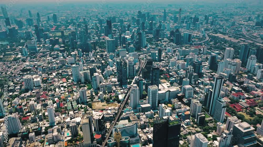 Aerial view of downtown Bangkok, Thailand. Aerial view of downtown Bangkok, Thailand.