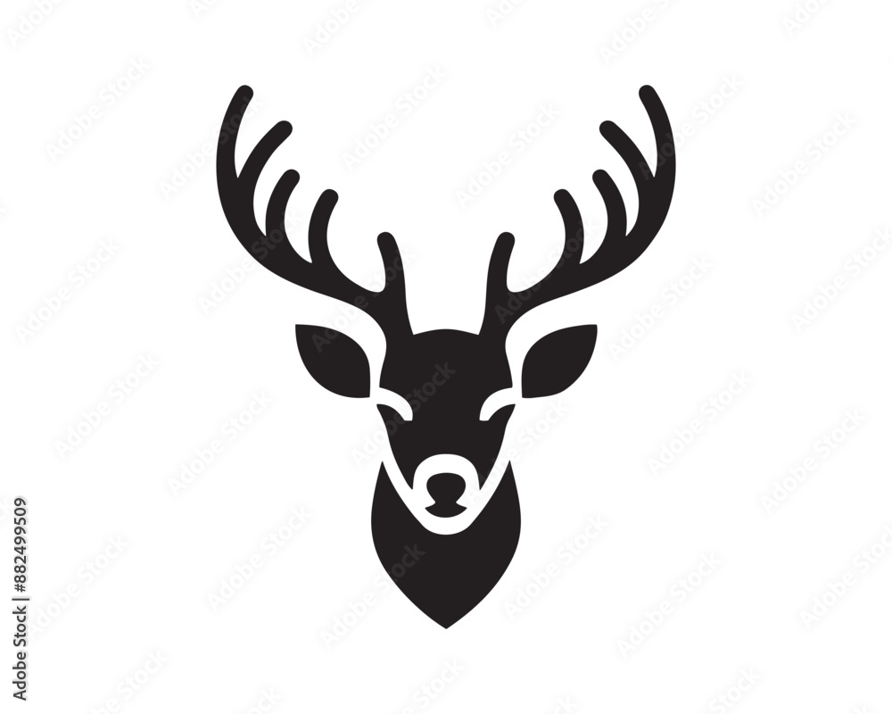 Naklejka premium Reindeer logo design vector illustration