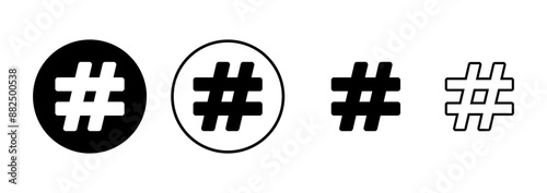 Hashtag icon vector isolated on white background. hashtag vector icon