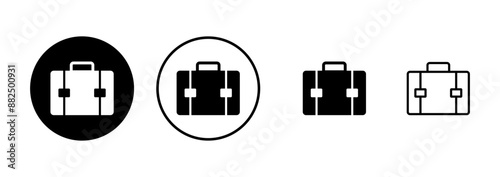 Briefcase icon vector isolated on white background. Briefcase vector icon
