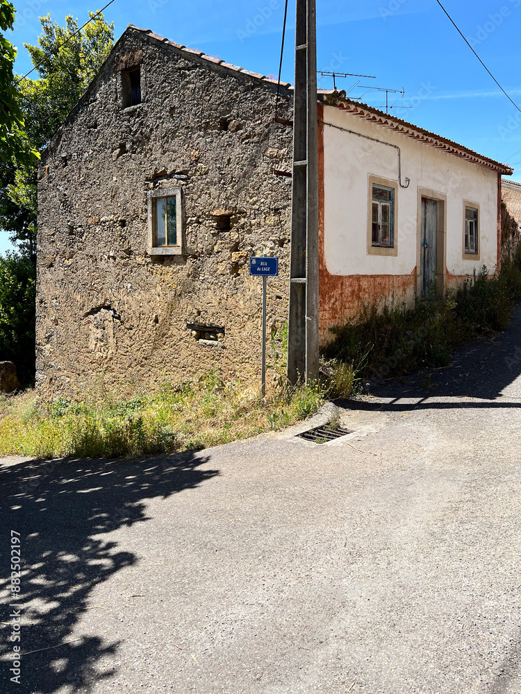 Portuguese country house on the camino de santiago in portugal, the portuguese way, pilgrimage