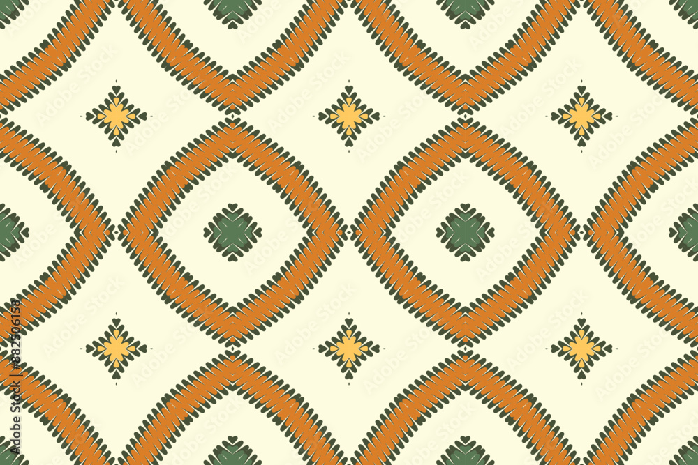 Mexican Flower Background, Traditional Ethnic Ikat, Aztec Abstract Vector Pattern, Seamless Pattern in Tribal, Folk Embroidery and Mexican Style. Mexican Flower Background, Traditional Ethnic Ikat, Aztec Abstract Vector Pattern, Seamless Pattern in Tribal, Folk Embroidery and Mexican Style.