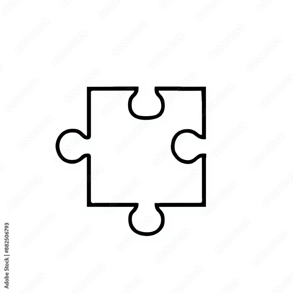 puzzle piece lined icon puzzle piece lined icon