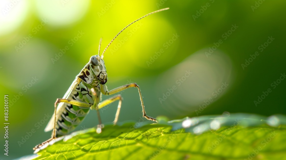 Fototapeta premium Study of insect behavioral responses, showcasing complex patterns of interaction with surroundings, highlighting adaptation and survival