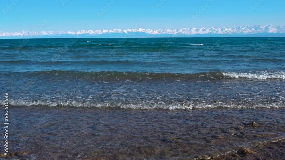 Issyk-Kul lake summer view, Kyrgyzstan Issyk-Kul lake summer view, Kyrgyzstan