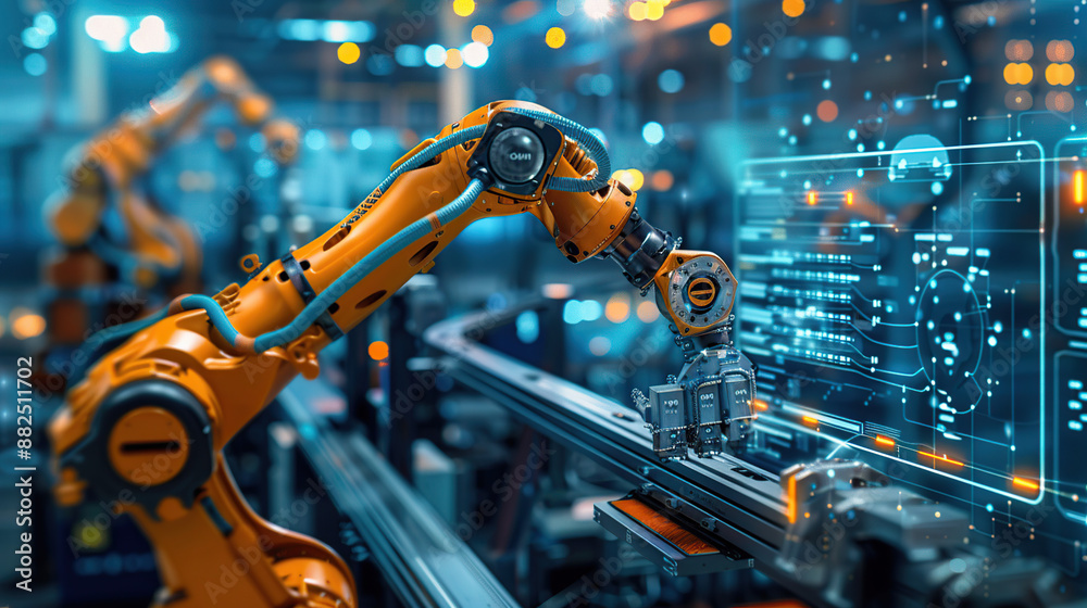 Industrial robots on the modern factory floor