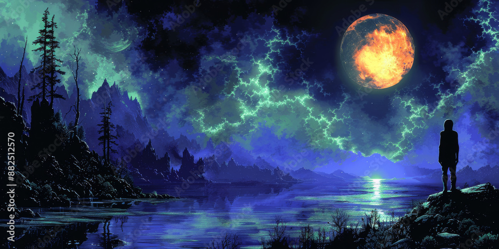 Obraz premium 緑と黄色のグラデーションのある背景