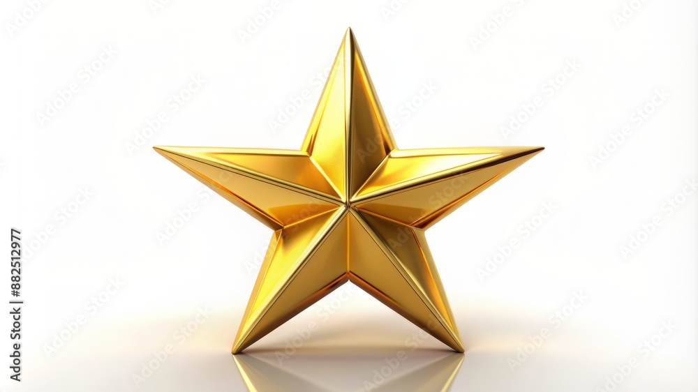 A gold star with a shiny surface A gold star with a shiny surface