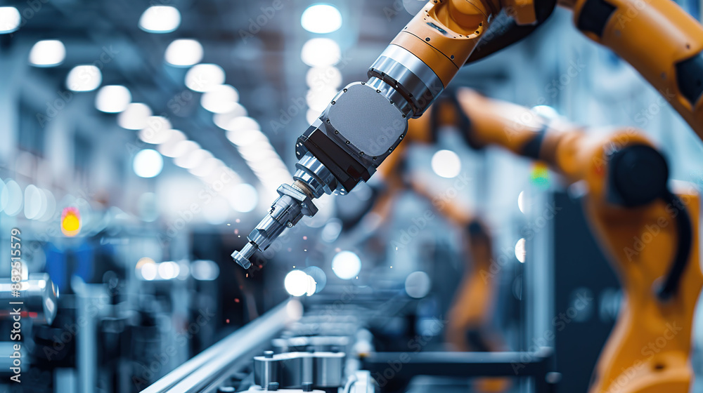 Industrial robots on the modern factory floor Industrial robots on the modern factory floor