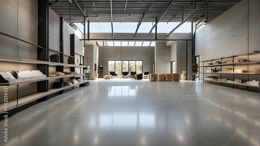 Modern minimalist retail store interior Modern minimalist retail store interior