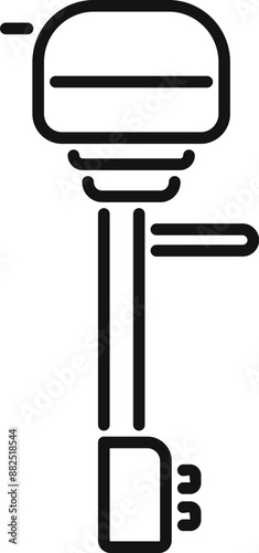 Simple icon of a water well pump extracting groundwater for various agricultural purposes