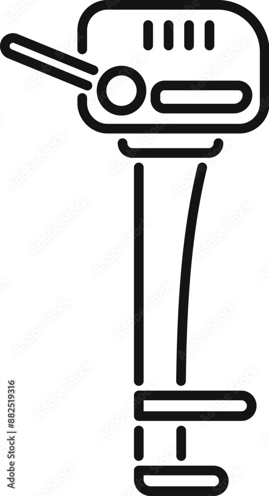 Simple yet effective line icon of a boat motor, perfect for representing nautical power and propulsion