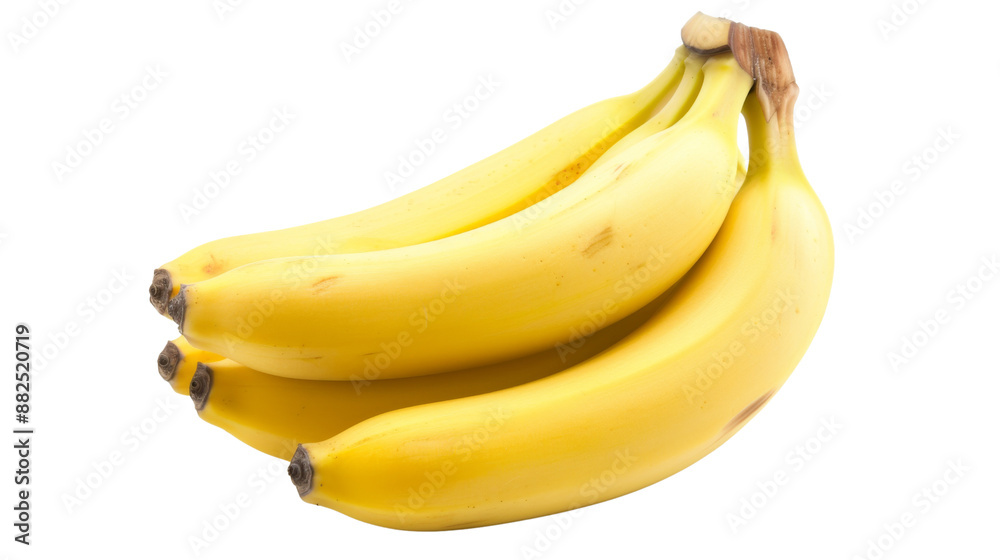 Fresh Ripe Bananas on White Background Showcasing Vibrant Yellow Color | Healthy Fruits for Snacks and Smoothies Fresh Ripe Bananas on White Background Showcasing Vibrant Yellow Color | Healthy Fruits for Snacks and Smoothies