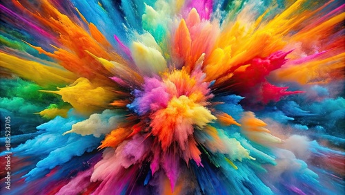 Wallpaper Mural Vibrant explosion of colors , vibrant, explosion, colors, abstract, background, rainbow, vivid, bright, colorful, painting Torontodigital.ca