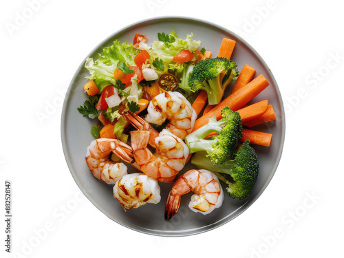 Isolated PNG Grilled Shrimp, GENERATIVE AI