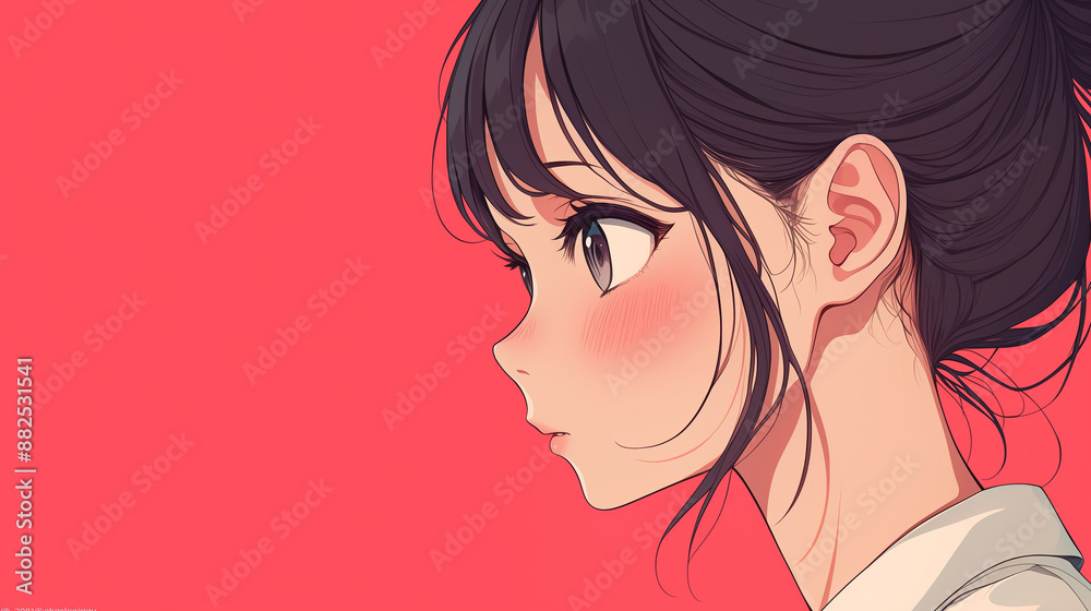 女性の横顔 女性の横顔