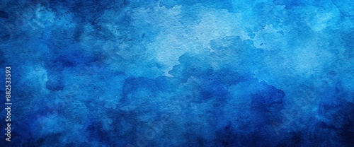 Abstract blue grunge watercolor patterned background, perfect for artistic projects