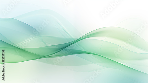 Abstract background of light green and gray gradient flowing curves, light tones, dynamic composition, minimalist design with an elegant sense of technology