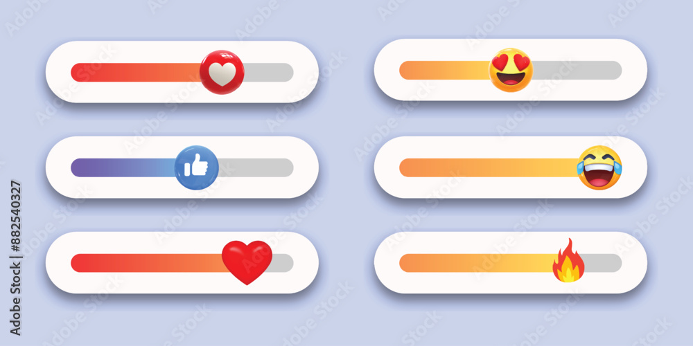 social media poll emoji slider stickers. 3d poll slider social media poll emoji slider stickers. 3d poll slider