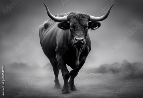 on cow horn bull background mammal olated beef gray animal cattle black farm ox