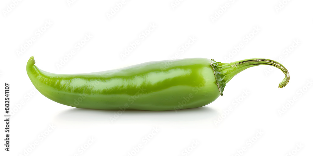 Green chili pepper isolated on white background. Clipping path included. Green chili pepper isolated on white background. Clipping path included.