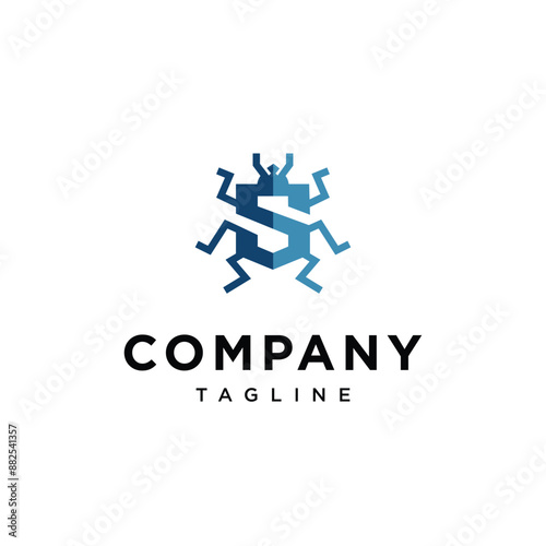 Letter S Shield Pest Control logo Icon