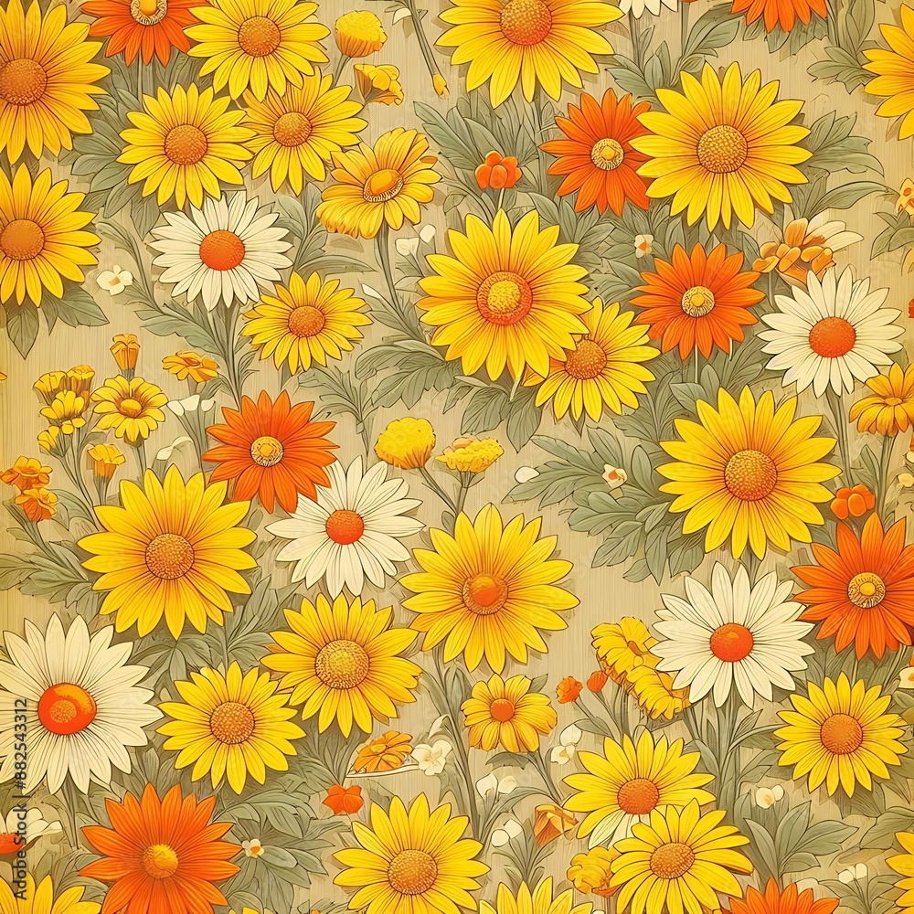Seamless flower pattern Seamless flower pattern