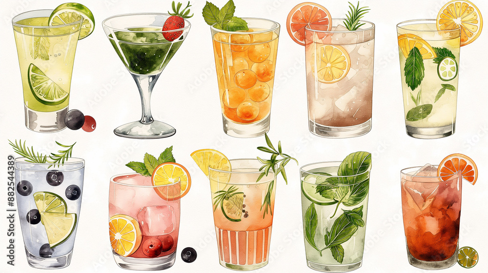 Ten refreshing summer cocktails with fruit and herb garnishes Ten refreshing summer cocktails with fruit and herb garnishes