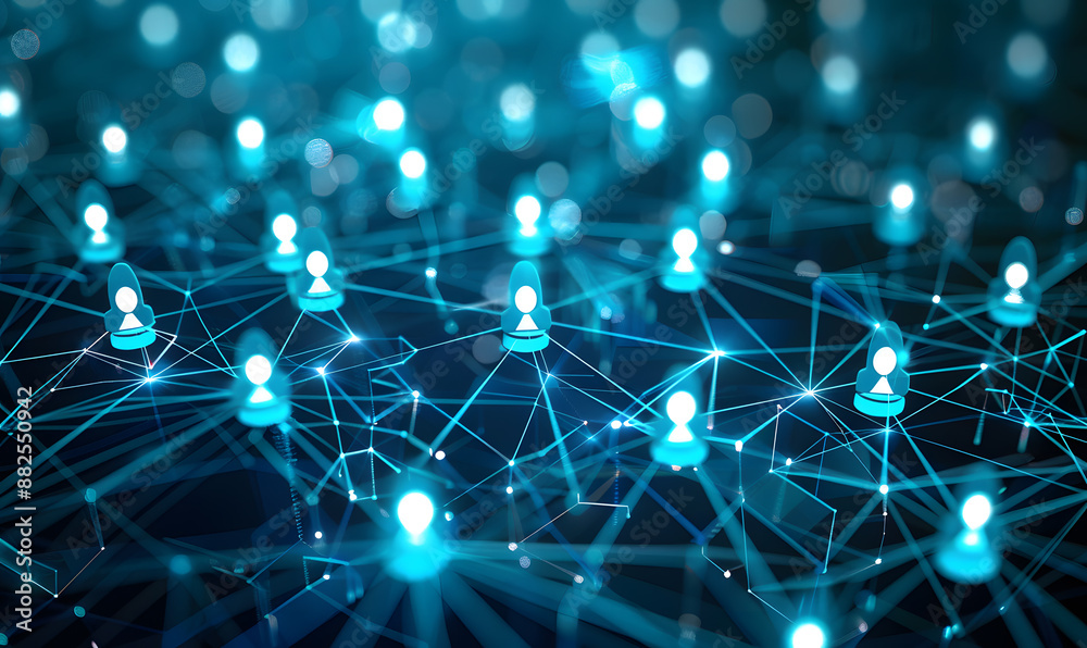 Fototapeta premium graphic backgrounds related to technology, communication, and the internet