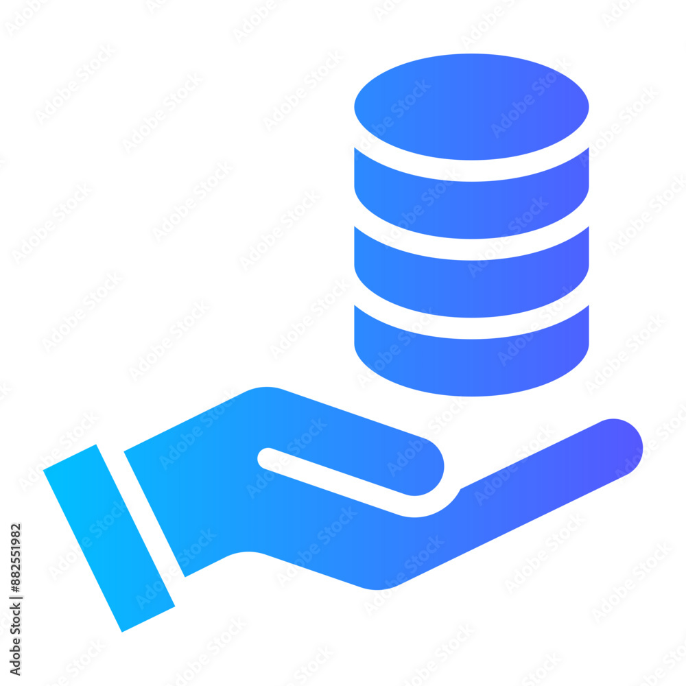 Fototapeta premium hand gradient icon