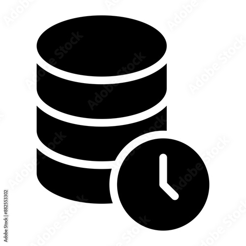time glyph icon
