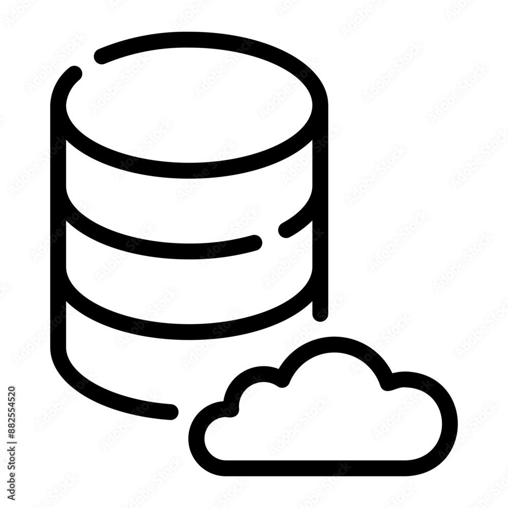 cloud computing line icon cloud computing line icon