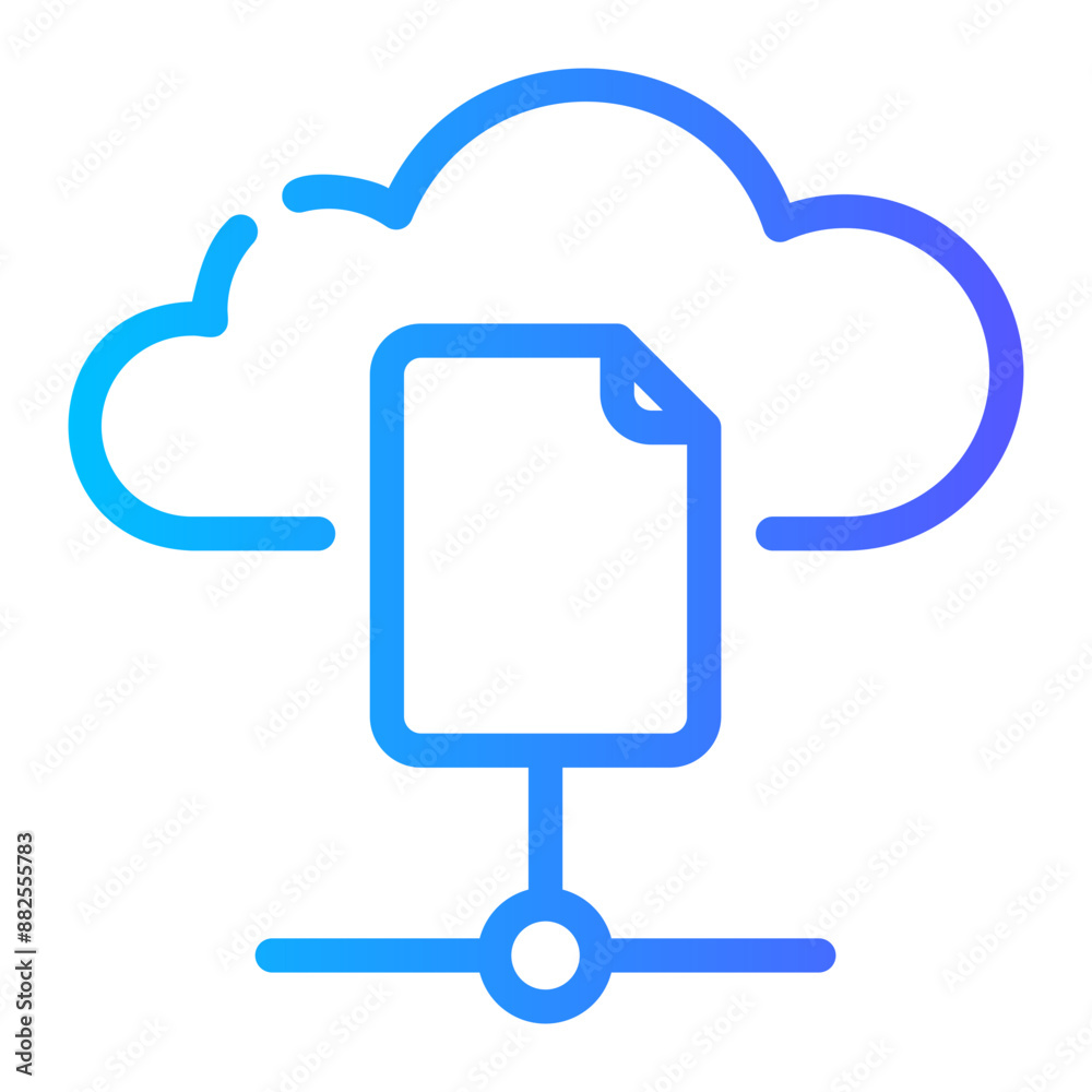 cloud file gradient icon cloud file gradient icon
