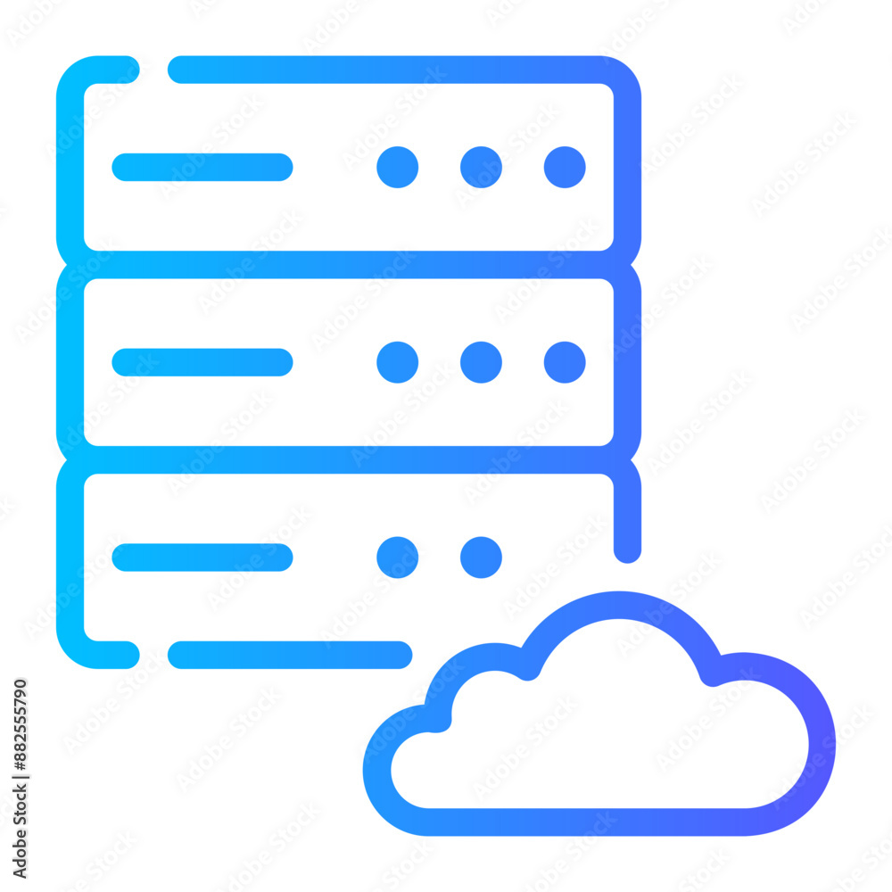 cloud computing gradient icon cloud computing gradient icon