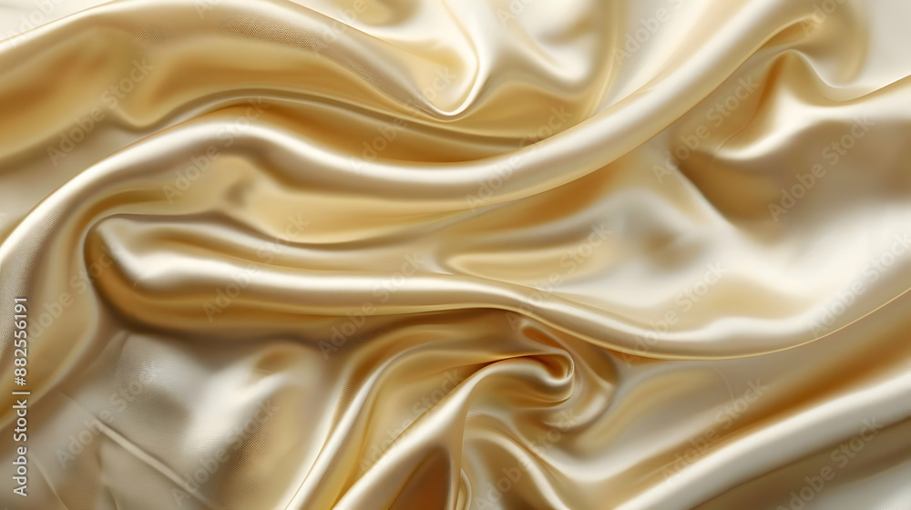 Golden Satin Fabric Texture Background Illustration