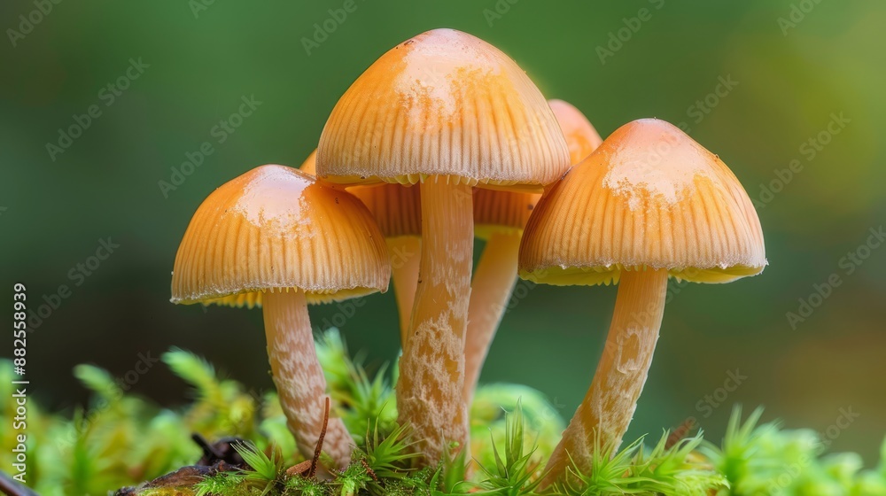 Mushrooms Picture Reference. Macro Photography of Honey Fungus with copy space. Mushrooms Picture Reference. Macro Photography of Honey Fungus with copy space.