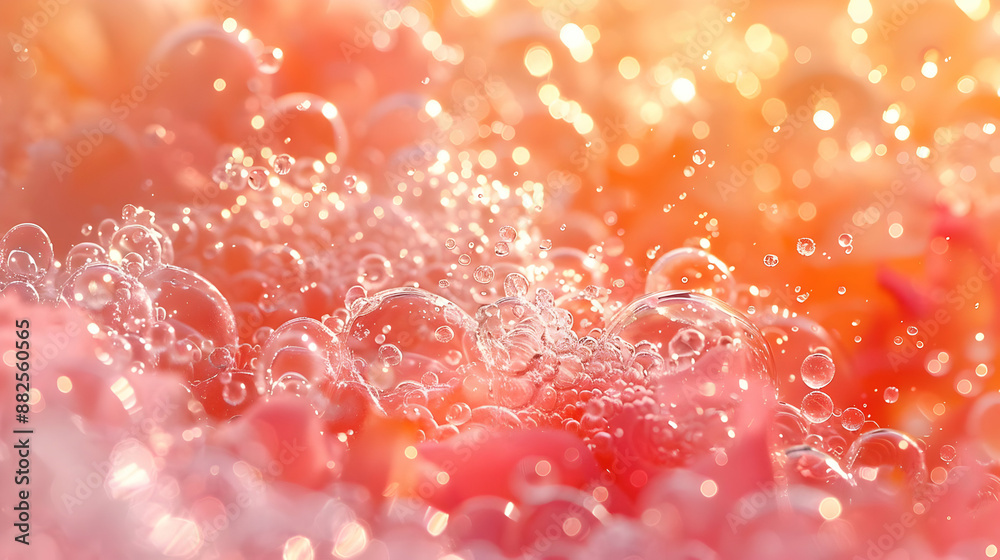 Orange Bubbles Abstract Background Orange Bubbles Abstract Background