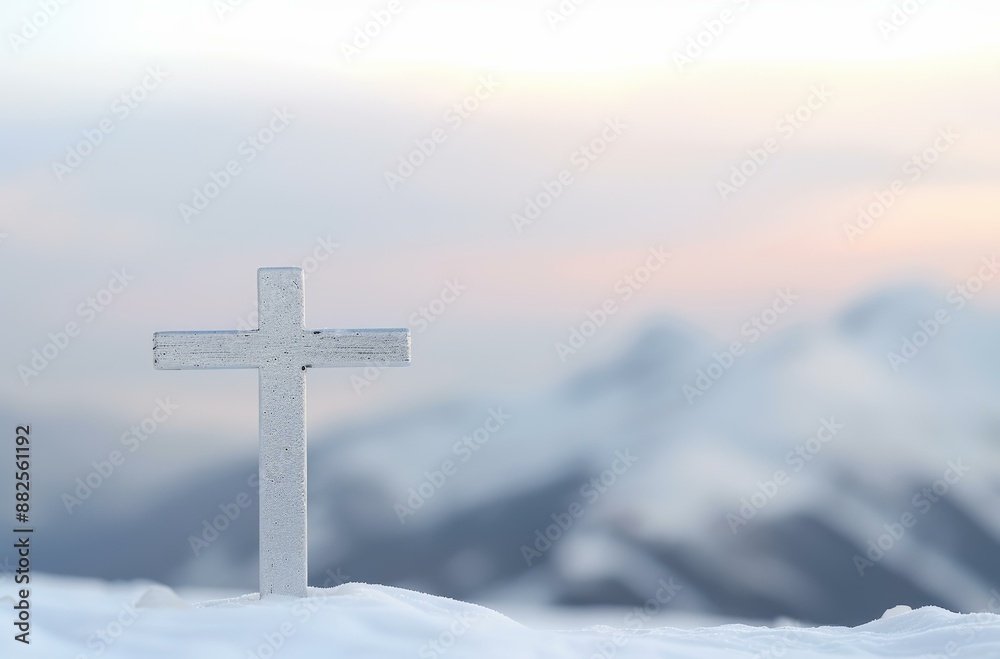 The Cross on the Peak: Symbol of Faith Amidst Winter's Trials The Cross on the Peak: Symbol of Faith Amidst Winter's Trials