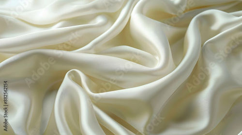 Creamy Smooth Satin Fabric Texture - Realistic Image