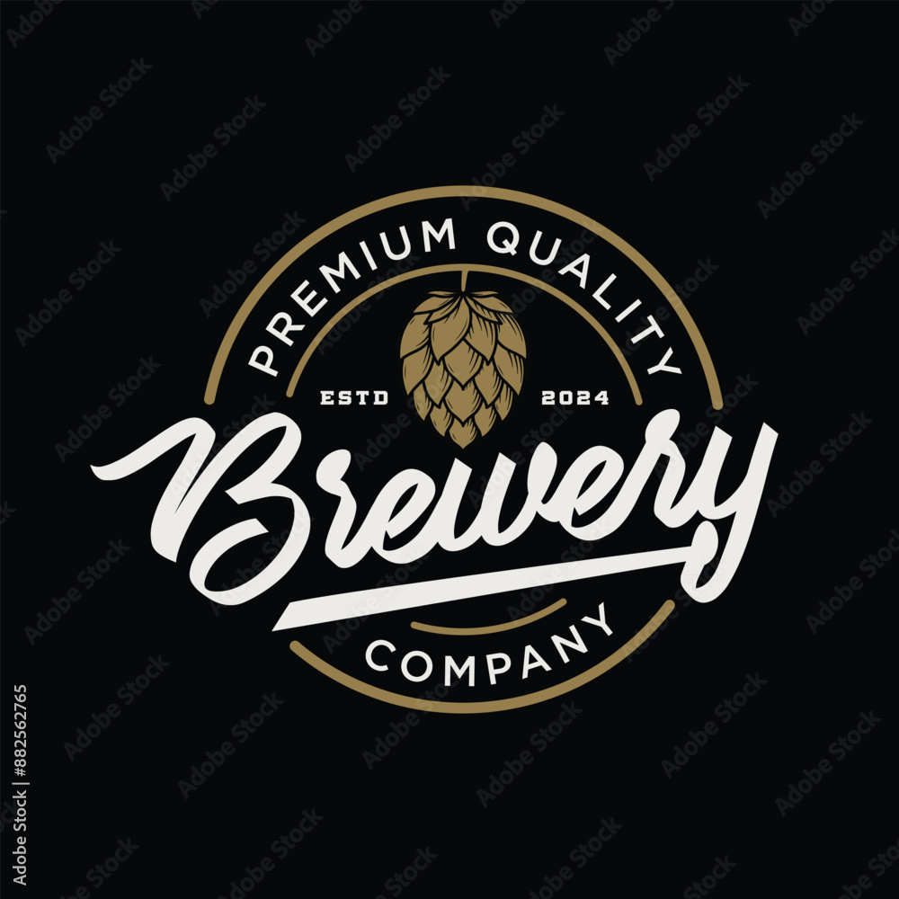 Fototapeta premium Simple design Vintage brewery logo