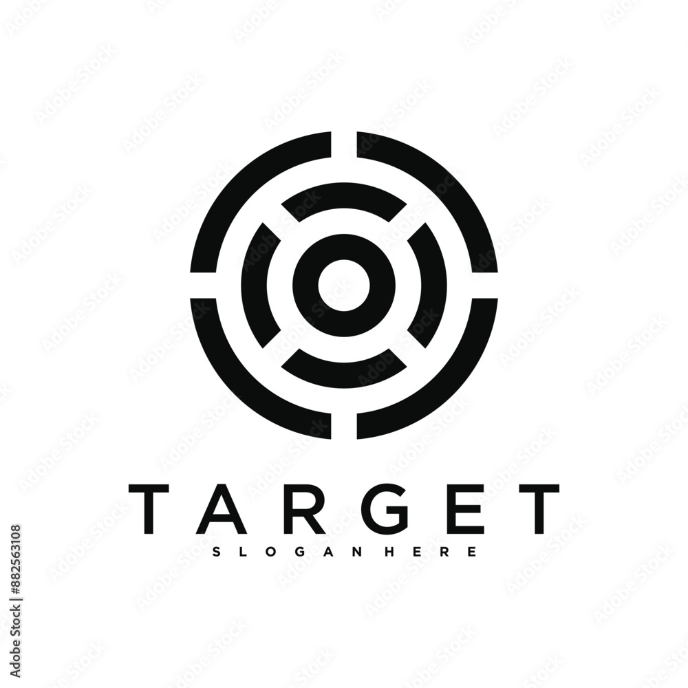 Target logo design, abstract and unique target sign. Premium Vector Target logo design, abstract and unique target sign. Premium Vector