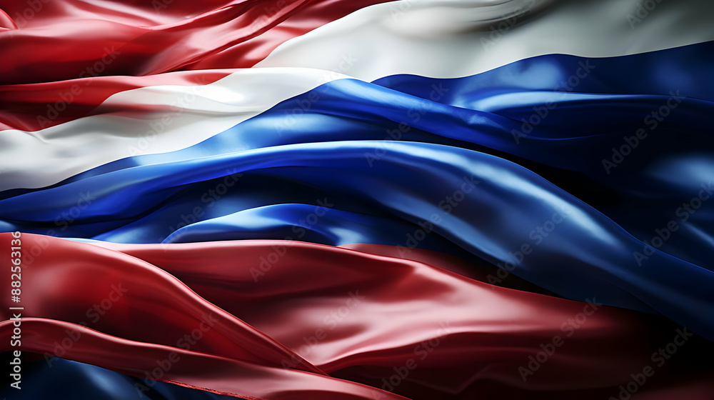 Waving Russian Flag Illustration Waving Russian Flag Illustration