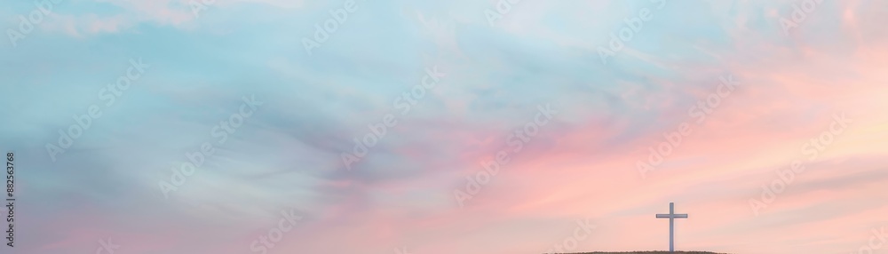 Beacon of Faith Amidst Sunset's Symphony Beacon of Faith Amidst Sunset's Symphony